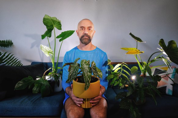 Luke George and his plant companions.