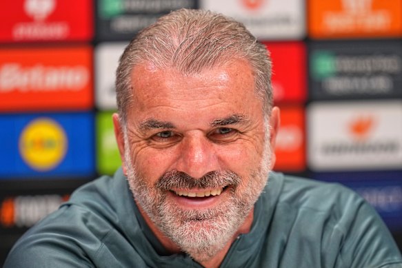 Ange Postecoglou at the pre-match press conference.