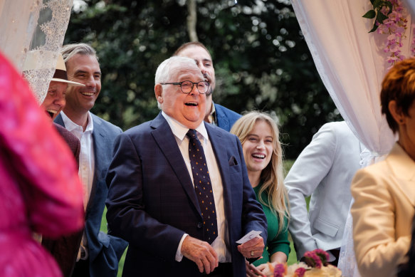 Ian Smith on the set of Neighbours in 2022.