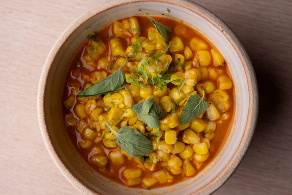 Grilled corn with ’nduja butter and lime. 
