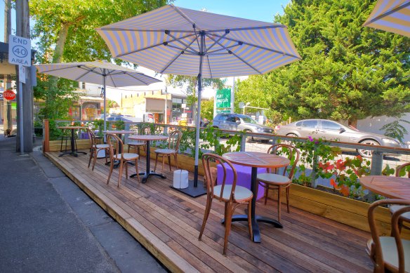 The outdoor garden at Union House in Richmond.
