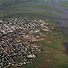 Flood-affected areas the prime minister flew over near Longreach, Queensland, on Saturday morning.