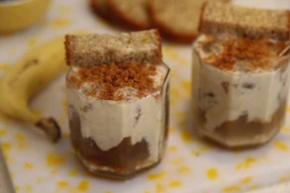 Banana foam coffee you can make at home.