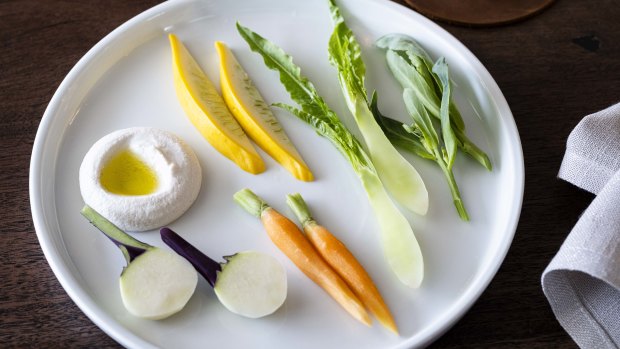 Nearly all produce on the menu is organically grown on-site.