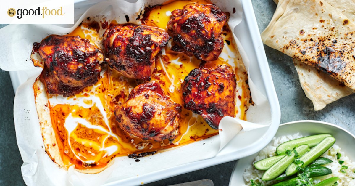 Sticky tamarind and coconut chicken traybake recipe