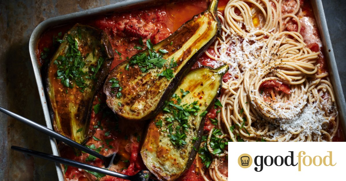 Pasta alla vodka recipe with roasted eggplants