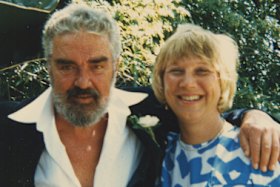 Kenneth Cook and Jacqueline Kent on their wedding day in 1987.