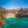 Polignano a Mare is renowned in Italy for Lama Monachile Cala Porto, a heart-shaped slither of sand formed between the sides of dual cliff faces.