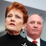 One Nation leader Pauline Hanson and MP Barnaby Joyce.