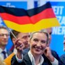 Alice Weidel at the AfD party headquarters in Berlin after elections in February.