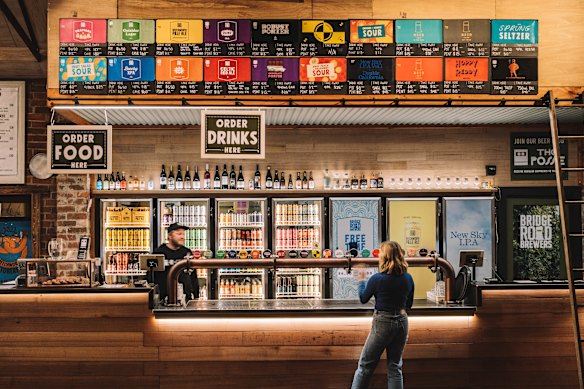 Order small-batch beers at the source at Bridge Road Brewers, Beechworth.