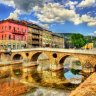 Sarajevo’s Ottoman-era Latin Bridge over the River Miljacka – Archduke Ferdinand was assassinated nearby.