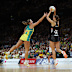 New Zealand’s Kelly Jackson gets an intercept.
