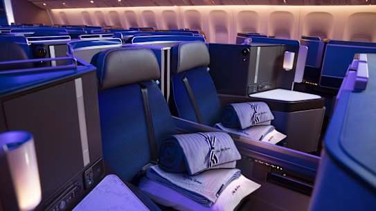 Business class seats are tighter than some competitors.