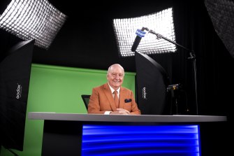 Alan Jones at his new Chippendale studio ahead of the relaunch of his digital television program next week.