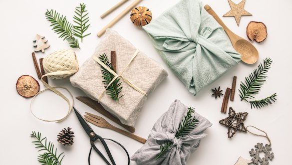 Consider wrapping your presents with fabric instead of generic wrapping paper.