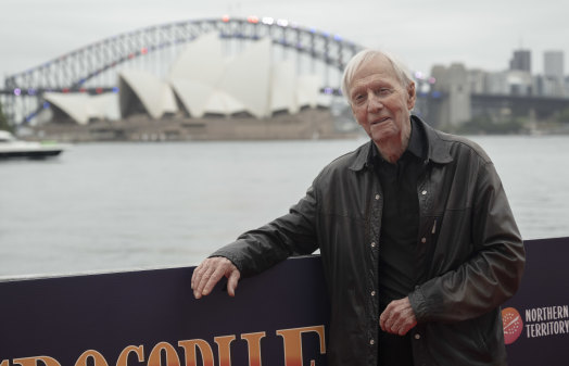 Paul Hogan at the premiere of Crocodile Dundee: The Encore Cut at  Sydney’s OpenAir cinema.