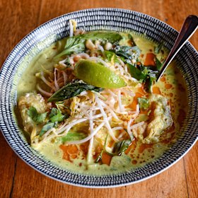 The laksa at Vegie Bar.