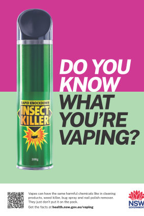 An anti-vaping message from NSW Health.