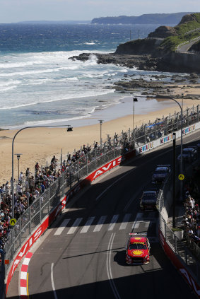 Life's a beach: The stunning setting for the weekend's final Supercars event of the season.