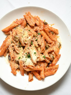 Penne puttanesca at Marios.