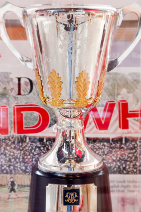 One of the Swans’ VFA premierships. This is a replica.