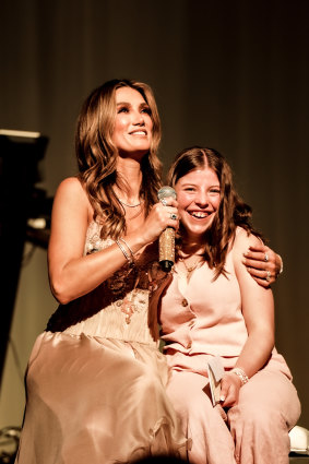Goodrem thrilled a young fan with an invitation to sing on stage.