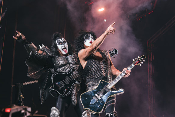 Tongue tied: Gene Simmons drools - sorry, rules.