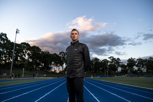 Solomon training at Sydney Olympic Park. 