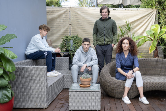 Judit Drenkovics and Akos Toth and their sons Soma, 14, and Gergo, 17, have lived in Australia for more than a decade.