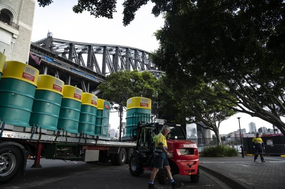 City of Sydney staff worked through the night to clean up inner-city streets and parks after the night’s festivities.