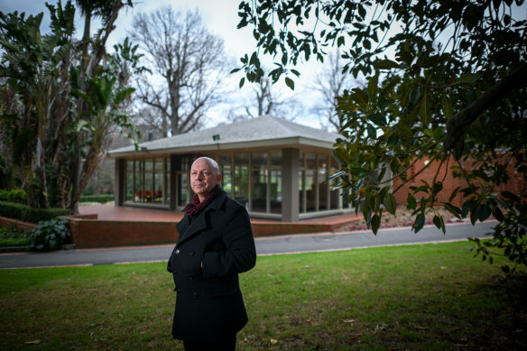 Greg Bisinella, president of the East Melbourne Group, at the Fitzroy Gardens pavilion. 