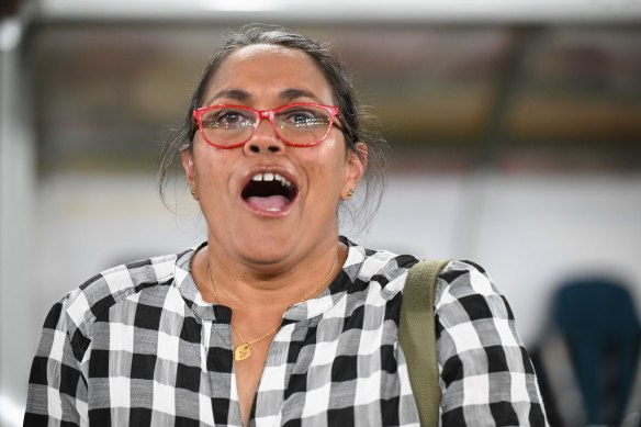 Australian Olympic great Cathy Freeman at Marvel Stadium.