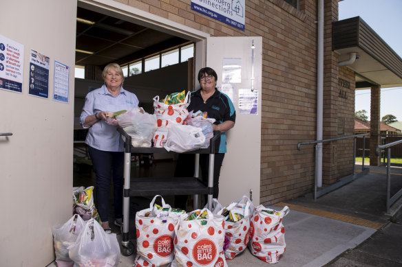 Pat Hall and Sharon Ward have received $10,000 from Be Kind Sydney to keep their food support program helping those in western Sydney. 