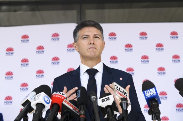 NSW Minister for Digital and Customer Service Victor Dominello was reclassified and allowed to leave isolation. 