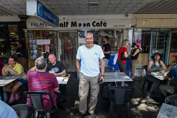Nabil Hassan, owner of Half Moon Cafe, one of Coburg’s best-known restaurants.