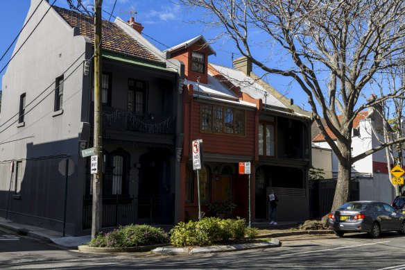 Christopher's Hardy's house, third from left, runs alongside an old right of way.