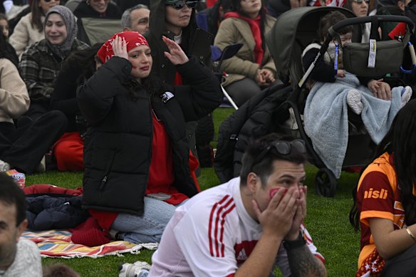 Turkey fans after Australia’s second goal.