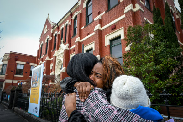 Parents and students of St John’s Primary co<em></em>nsoled each other when they learned the school would be closing.