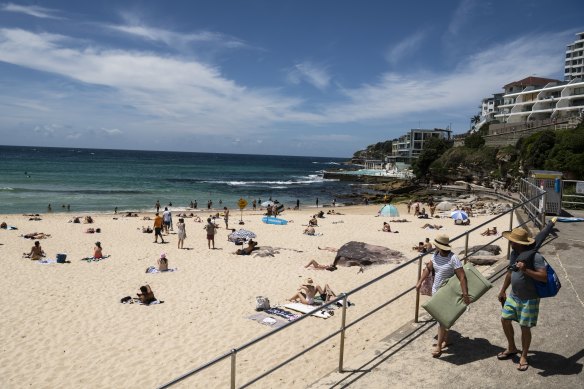 Bondi Beach on New Year’s Day 2022.