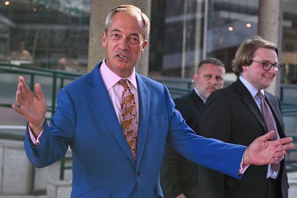 Nigel Farage a Londra questa settimana.