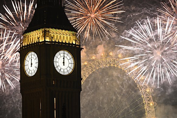The Mayor of London’s New Year’s Eve Fireworks show is launched from the London Eye.