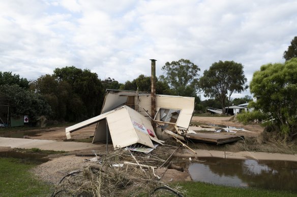 A destroyed home in Eugowra