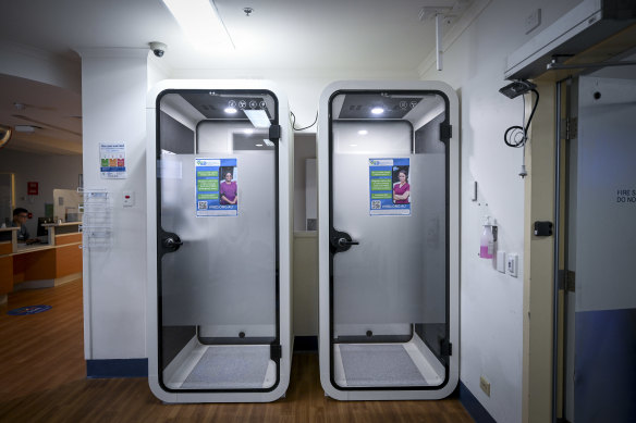 Virtual emergency pods at the Northern Hospital in Epping.