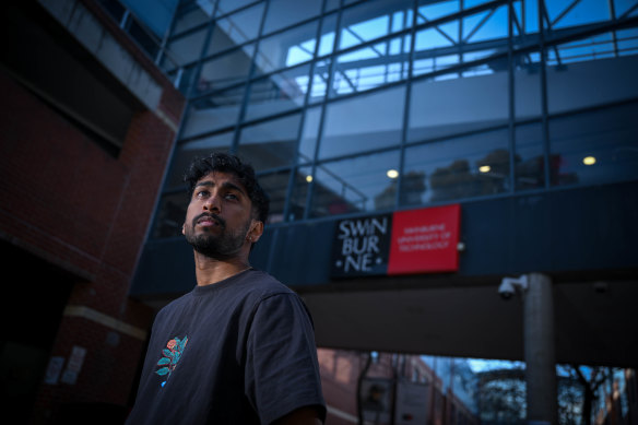 Swinburne student union president Kishaun Aloysius has been inundated by requests for help from his fellow students.