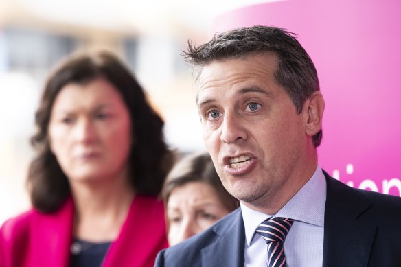 Health Minister Ryan Park met with staff at Randwick on Thursday.