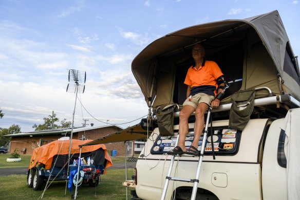 Roland Lofthusc, 75, says his health has deteriorated since he started camping, and hopes the border reopens early. 