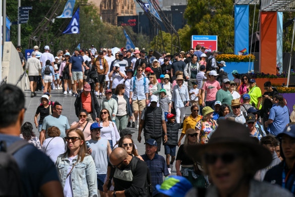 The Australian Open is expecting a record crowd this year.