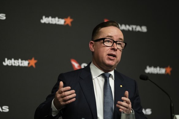 Qantas chief executive Alan Joyce welcomed WA’s reopening. 
