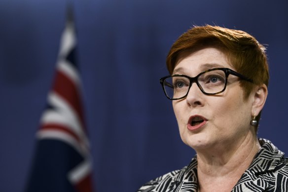 Foreign Minister Marise Payne said China’s legal process was opaque.